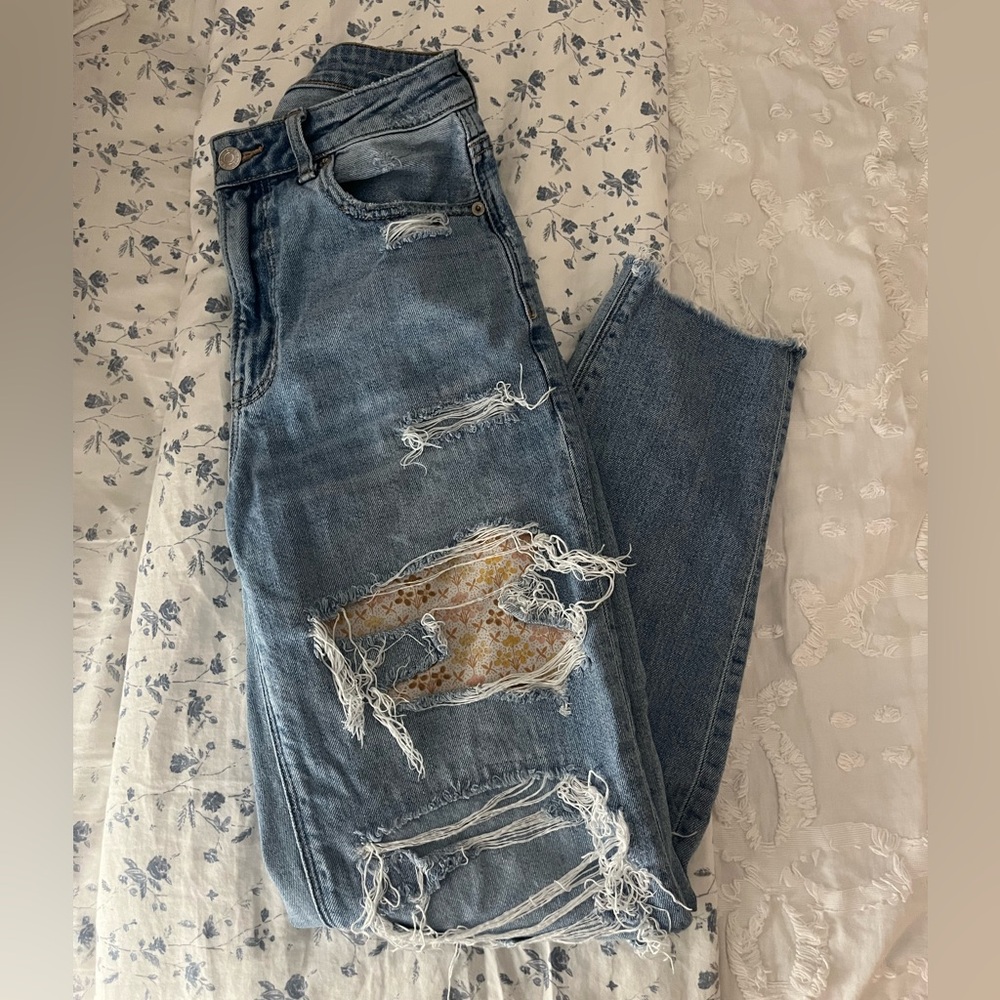 American Eagle Patch Mom Jeans - image 1